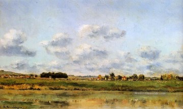  impressionistische Kunst - Banken des Loing Barbizon impressionistische Landschaft Charles Francois Daubigny